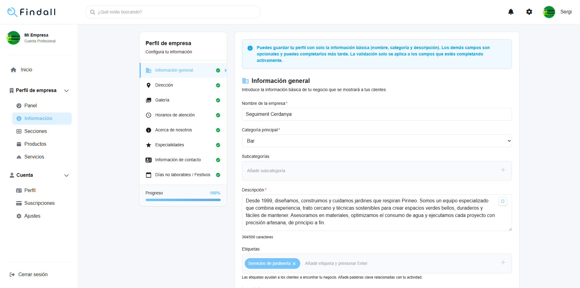 Ejemplo de extracción automática de información con IA